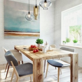 Table de cuisine de style loft