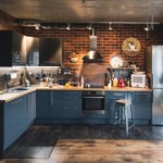 Cucina ad angolo in stile loft