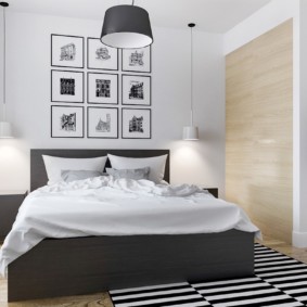 photo de décor de chambre noir et blanc