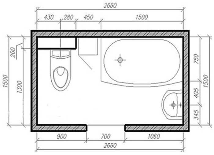 Dessin de combinaison de salle de bain bricolage