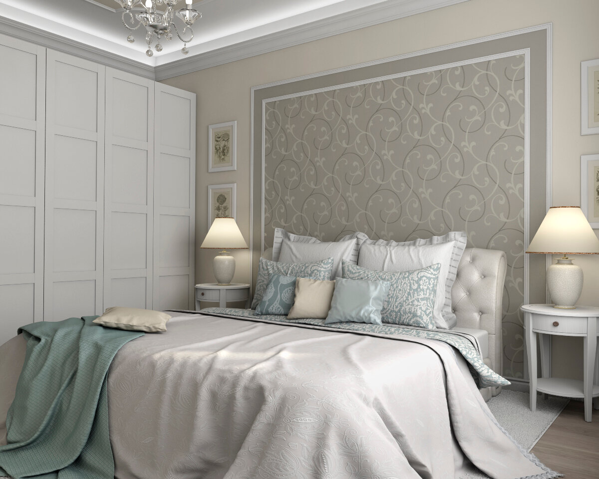 bedroom design 12 sq m classic