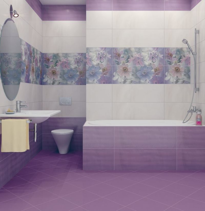 Carrelage violet