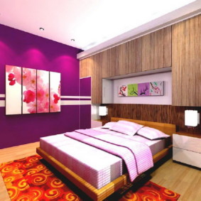 purple bedroom decoration photo