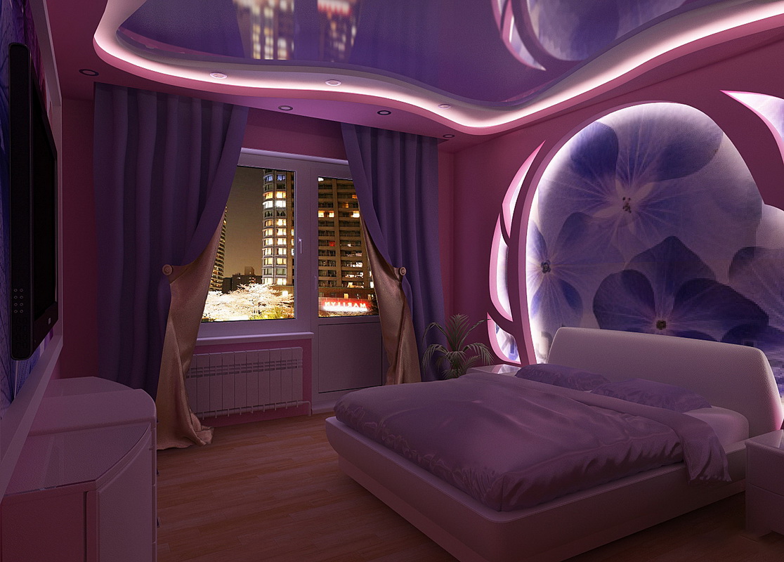 purple bedroom decor