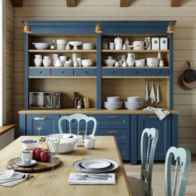 Armoire de cuisine bleu