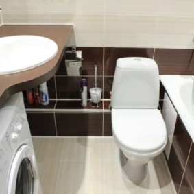 White sink in brown countertop