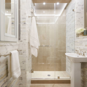 Shower instead of a bulky bathtub