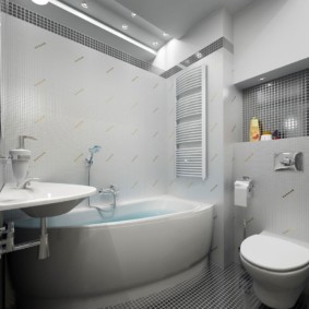 Bright lighting of a modern bathroom