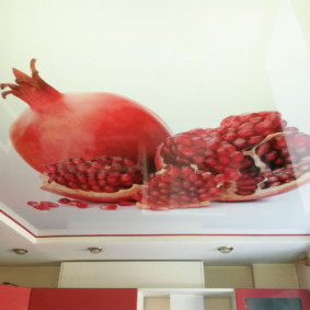 Fruits lumineux au plafond avec impression photo