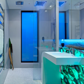 High tech bathroom design