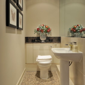 Décor de toilettes de style contemporain