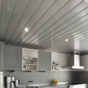 Rivestimento in plastica sul soffitto della cucina