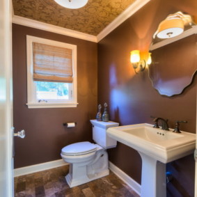 Stylish toilet interior with window