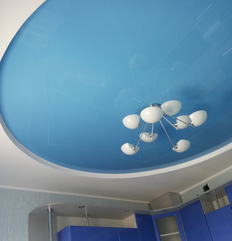 Tela elastica per soffitto blu