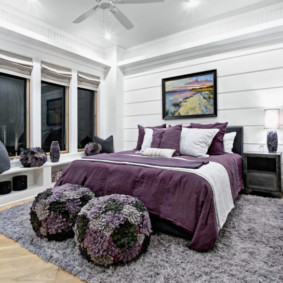 purple bedroom interior design photo