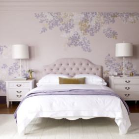 purple bedroom interior photo views