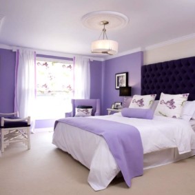 purple bedroom interior decor ideas