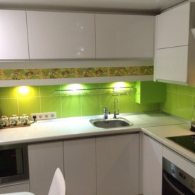 Grembiule da cucina a LED verde