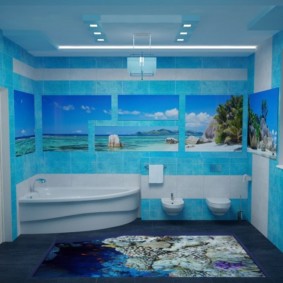 Salle de bain design avec suspensions