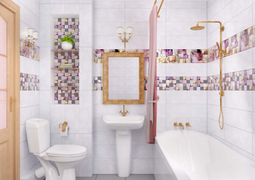 foto dell'interno delle mattonelle del bagno