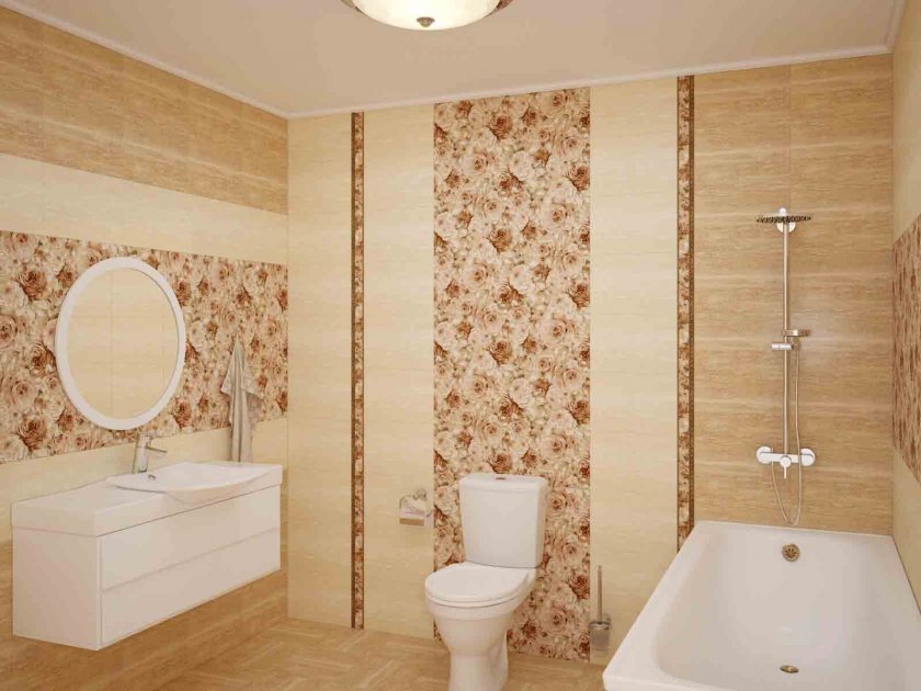 foto dell'interno delle mattonelle del bagno