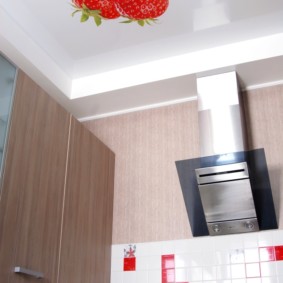 Fraise sur une toile de plafond tendue