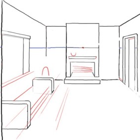 Dessiner les contours des meubles en perspective