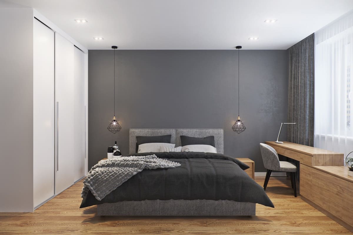 chambre minimaliste avec penderie