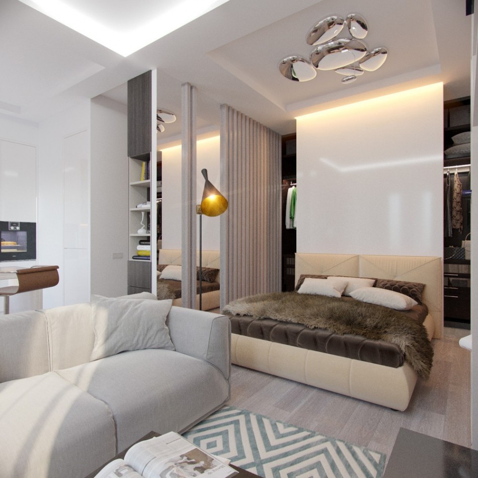 chambre-salon 18 m² photo design