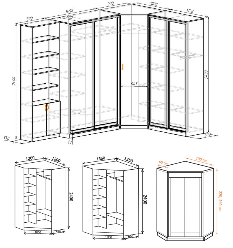 chambre avec placard d'angle