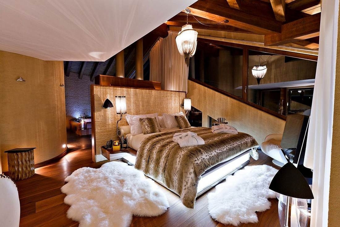 photo de conception de chambre chalet