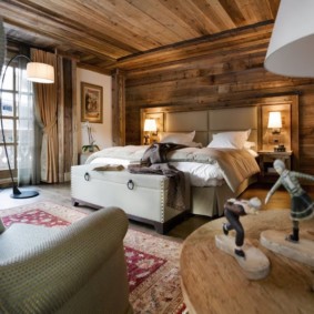 idées d'aménagement chambre chalet