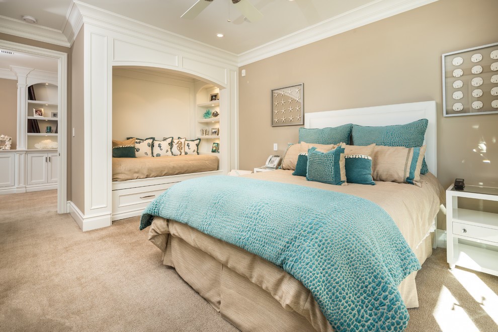 brown bedroom interior