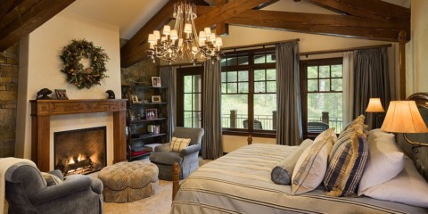 chambre de style chalet