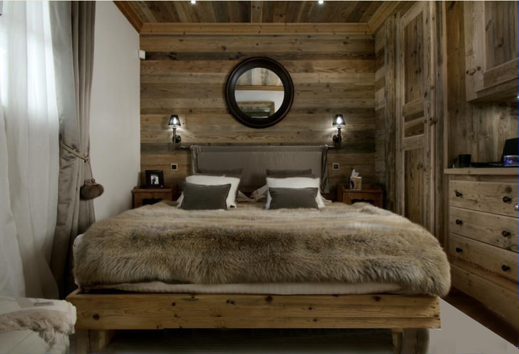 chambre de style chalet