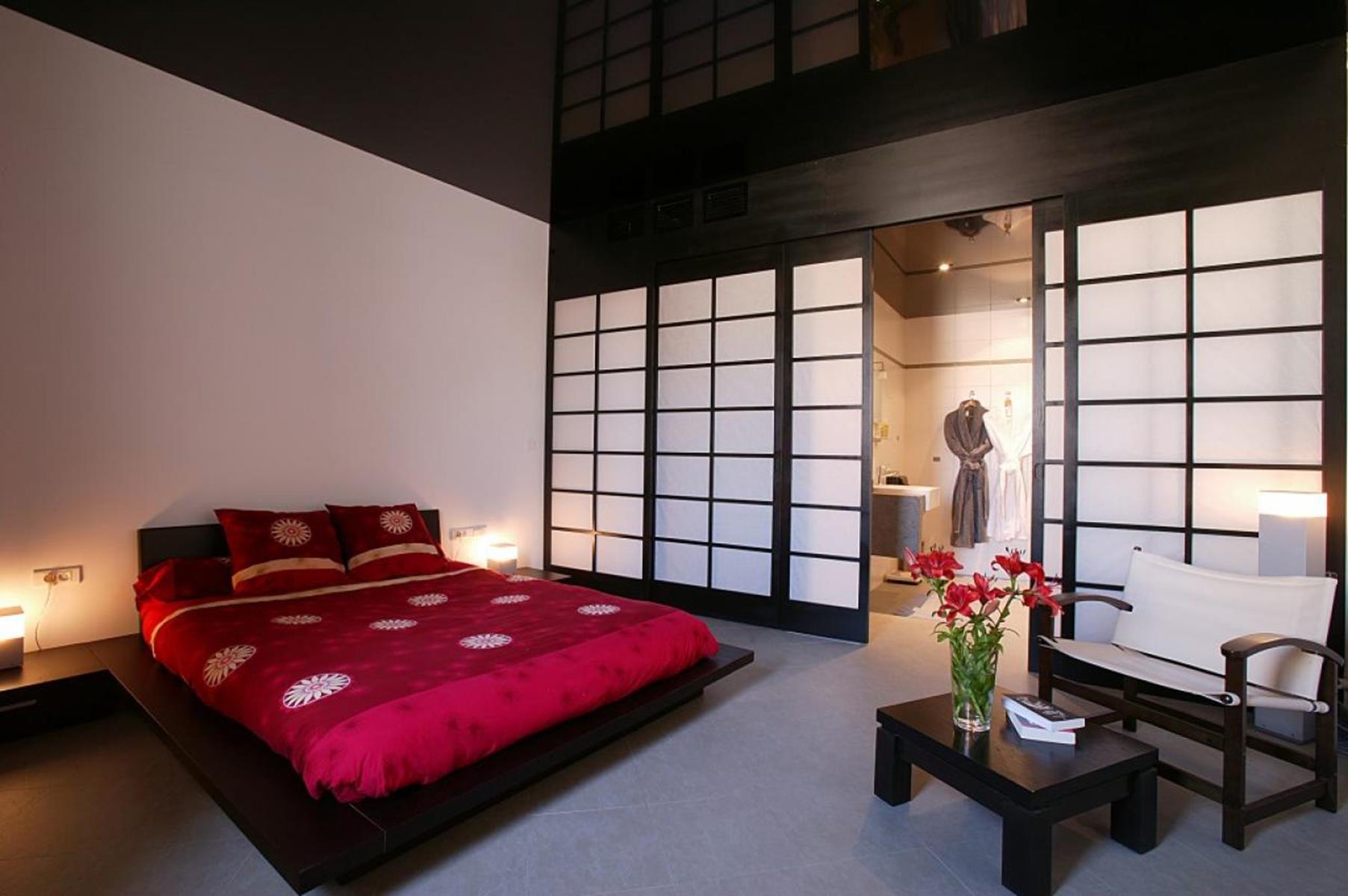 Options de photo de chambre de style japonais