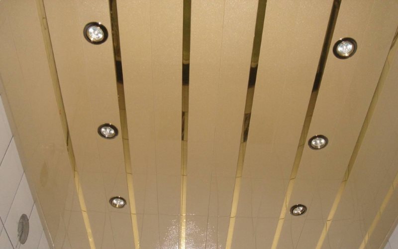 Reiki PVC au plafond de la salle de bain dans un appartement en ville