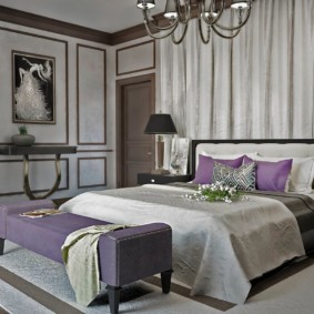 Bedroom decoration in art deco style