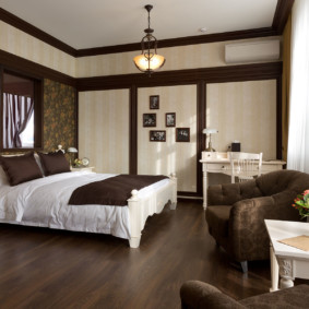 Dark brown wooden floor