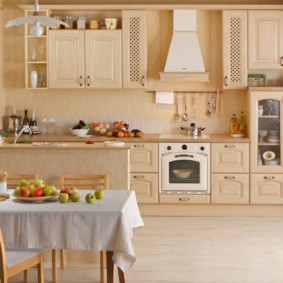 design della cucina con idee di arredamento ad arco