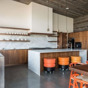 kitchen in a country house photo views