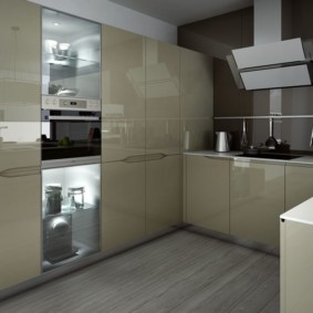 Cucina design con facciate piatte