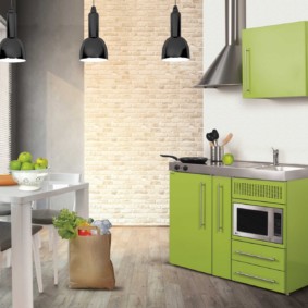 Kitchenette verte moderne