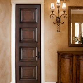 Narrow solid oak door