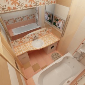 Design de salle de bain aux couleurs pastel