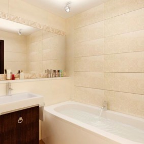 Colore beige all'interno del bagno