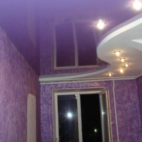 Toile de plafond stretch violet