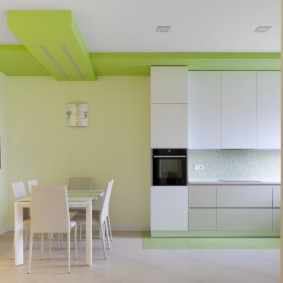 cucina alla vista sul soffitto