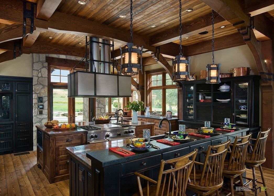 cucina in una casa di legno opzioni di idee