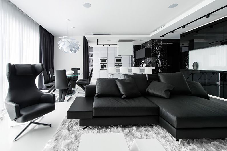 idées d'intérieur appartement noir et blanc